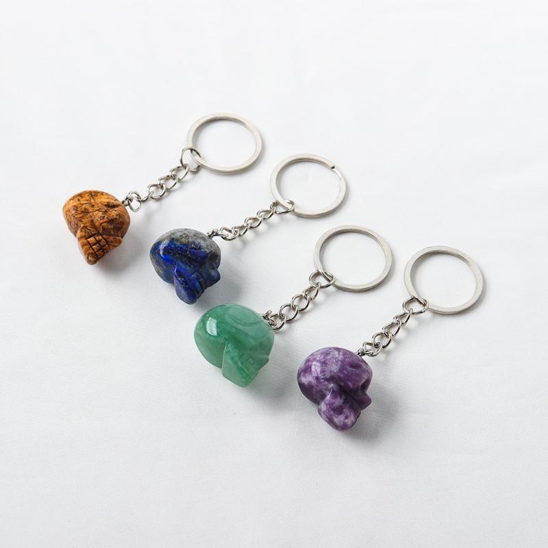 1 inch Crystal Skulls Key chain 
