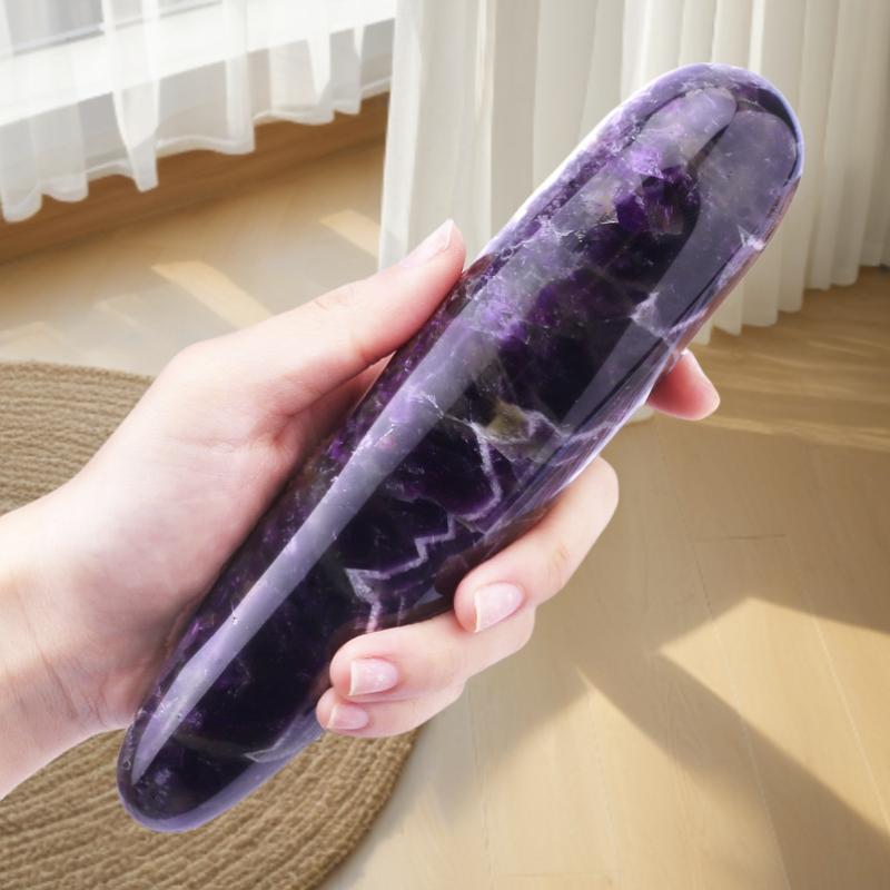  17cm Carved Polished Crystal Yoni Wand 
