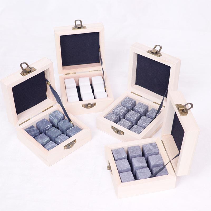 9 pcs Marble Whiskey Stones Ice Cubes 