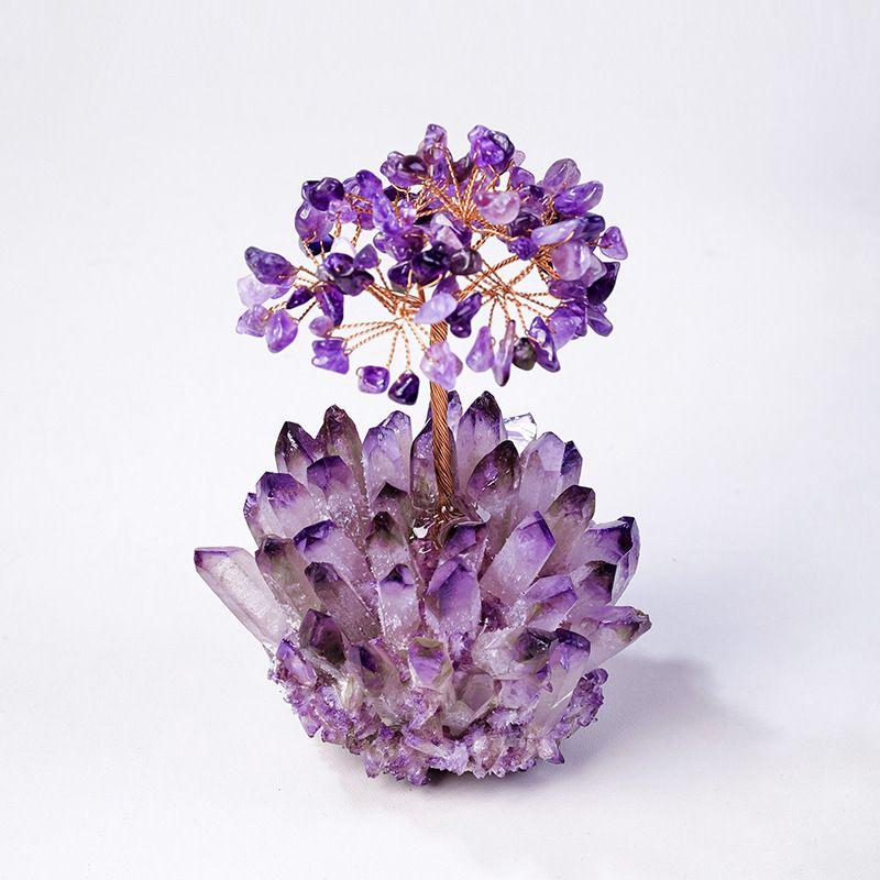 Amethyst Gemstone Healing Tree