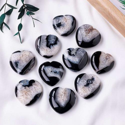 Black Agate Heart