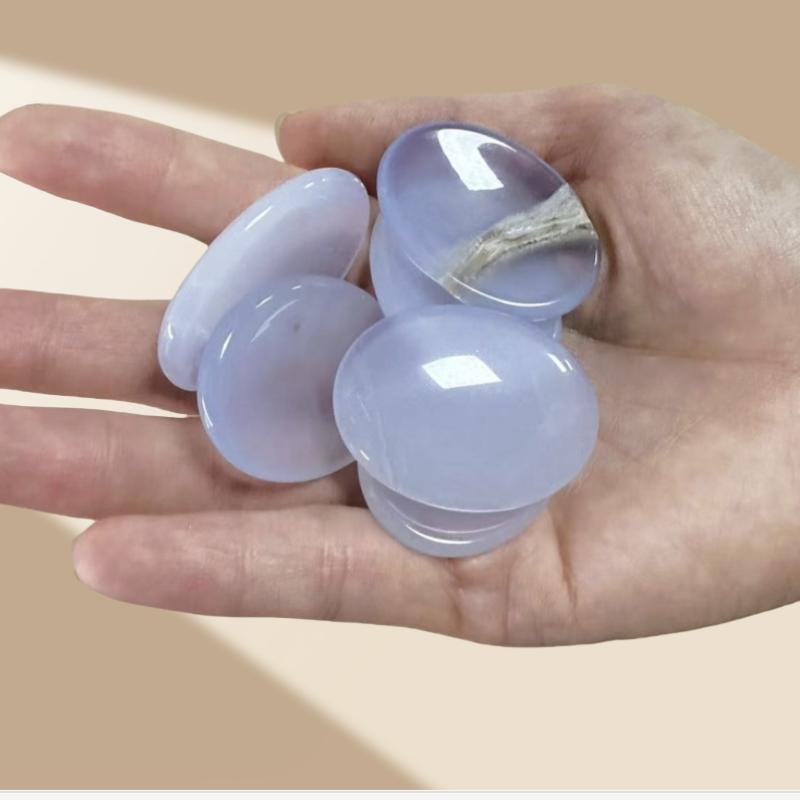 Blue Chalcedony Worry Stone