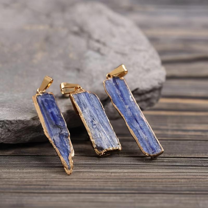 Blue Kyanite Gold Plated Pendants