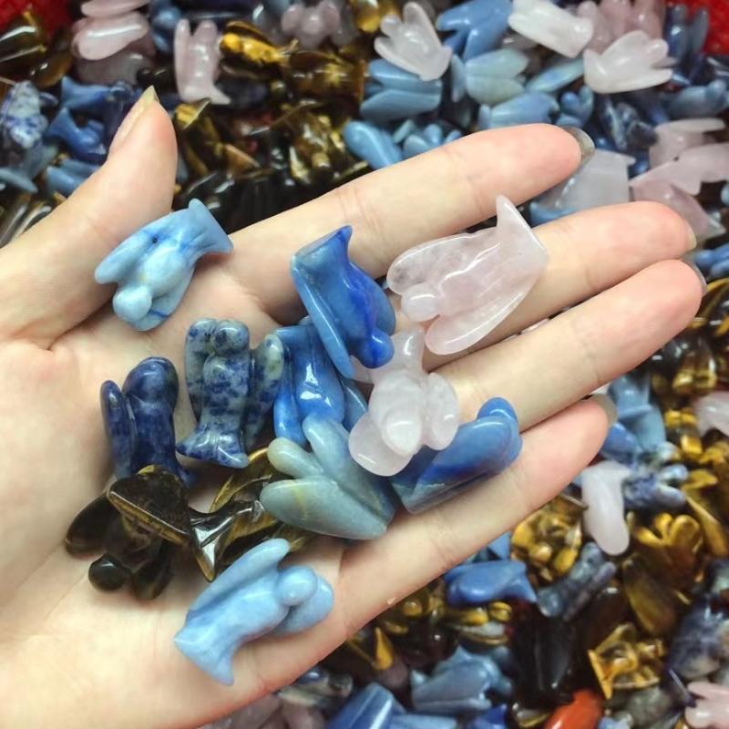 Carved Gemstone Angels 