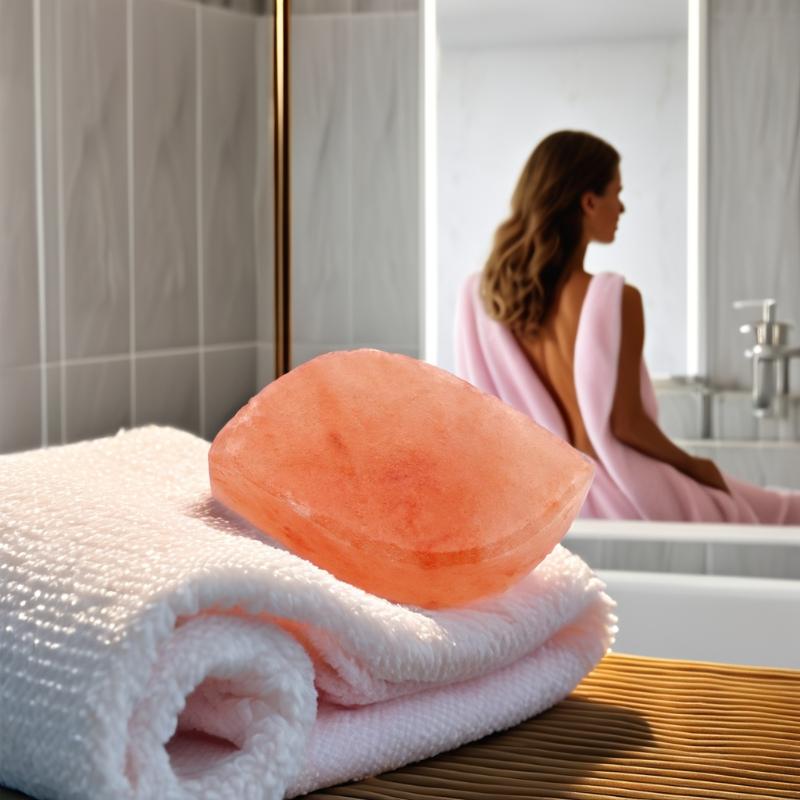 Carved Leaf Shape Original Himalayan Spa Salt 