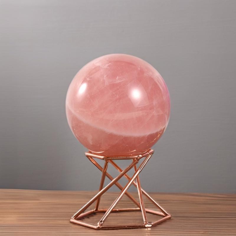 Carved Polished Rose Quartz Balls