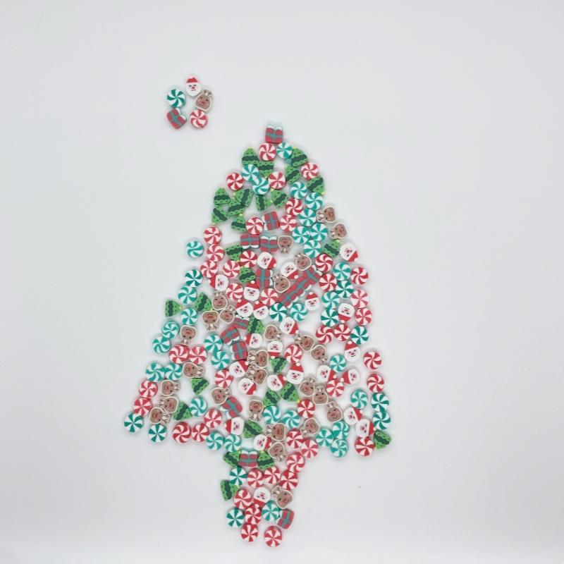 Christmas Polymer Clay Bead Christmas Tree Candy shape Beads