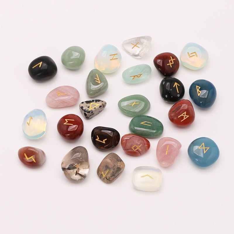 Crystal Oval Tablet Rune Stone
