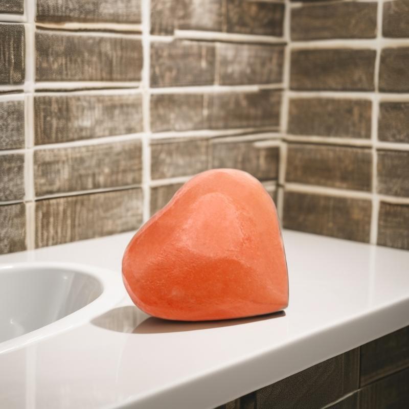Engraved Heart Shape Natural Himalayan Spa Salt  