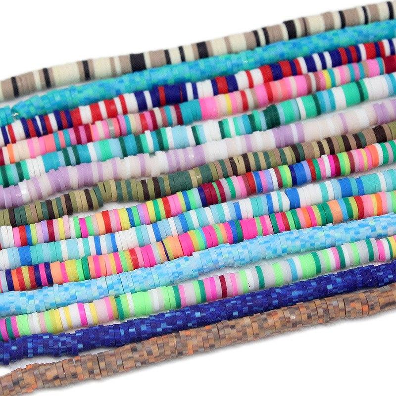 Flat Disc Polymer Clay Charm Bulk Beads