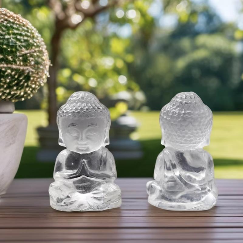  Hand Made Natural Crystal Mini Buddha Statue 