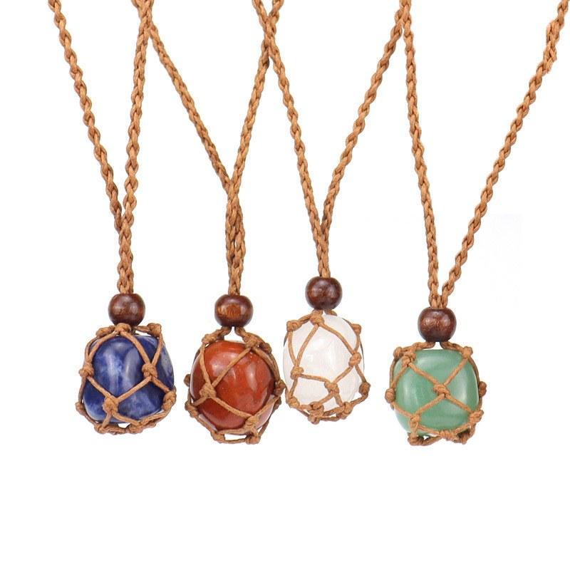 Hand Woven Irregular Crystal Necklace
