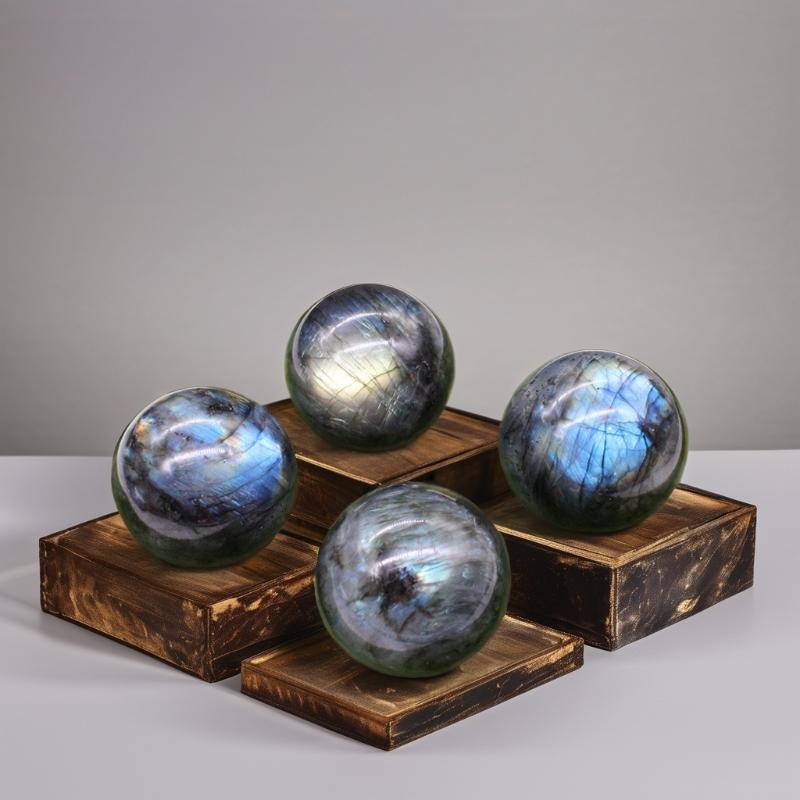  Labradorite round Jade Quartz Ball