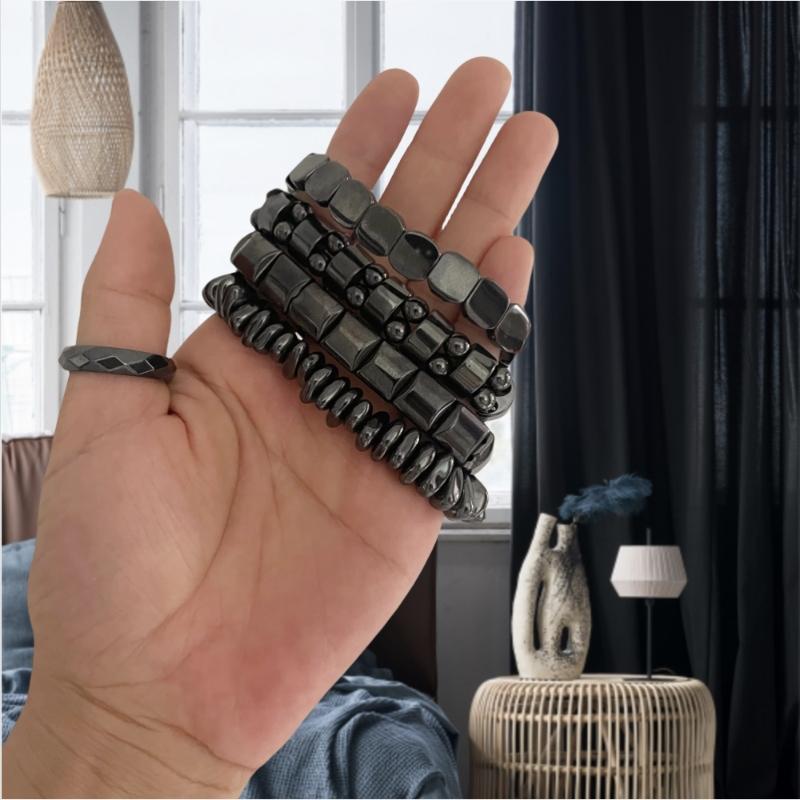 Men's Crystal Magnetic Therapy Bracelet