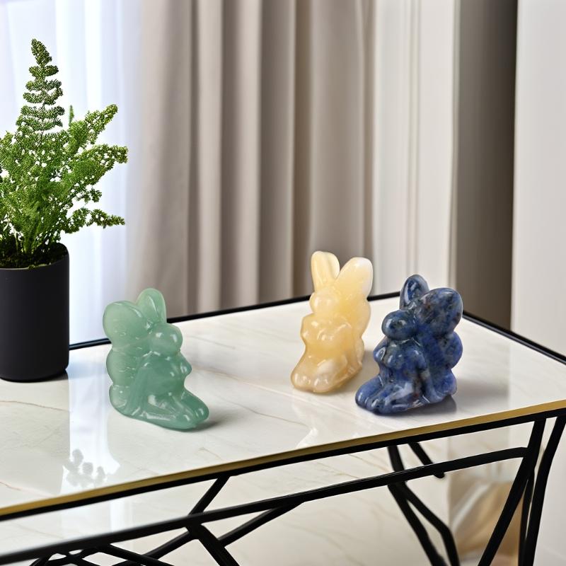 Natural Mixed Quartz Jade Crystal Butterfly Desktop Ornament