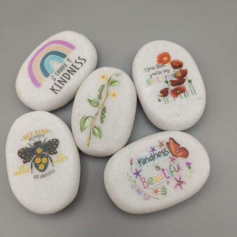 Pebble Rock Stone With Colorful Printing