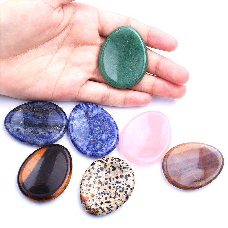Polished Rock Crystal Thumb Stone 