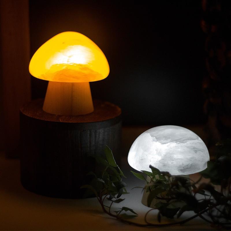 Selenite Mushroom Lamp 