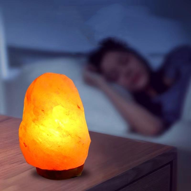 Wholesale Himalayan Pink Salt Lamp USB Line With Wooden Base